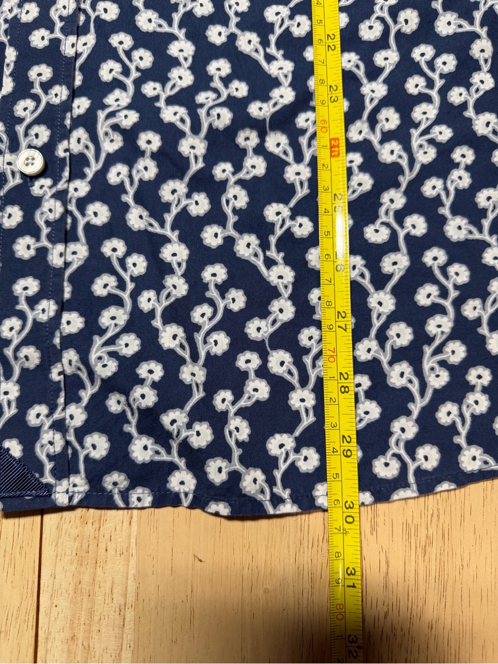 UNTUCKit Navy White Floral Hawaiian Button Down Shirt Mens 3XL Beach Vacation - Picture 9 of 11